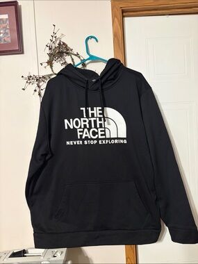 The North Face Black Hoodie with White Logo